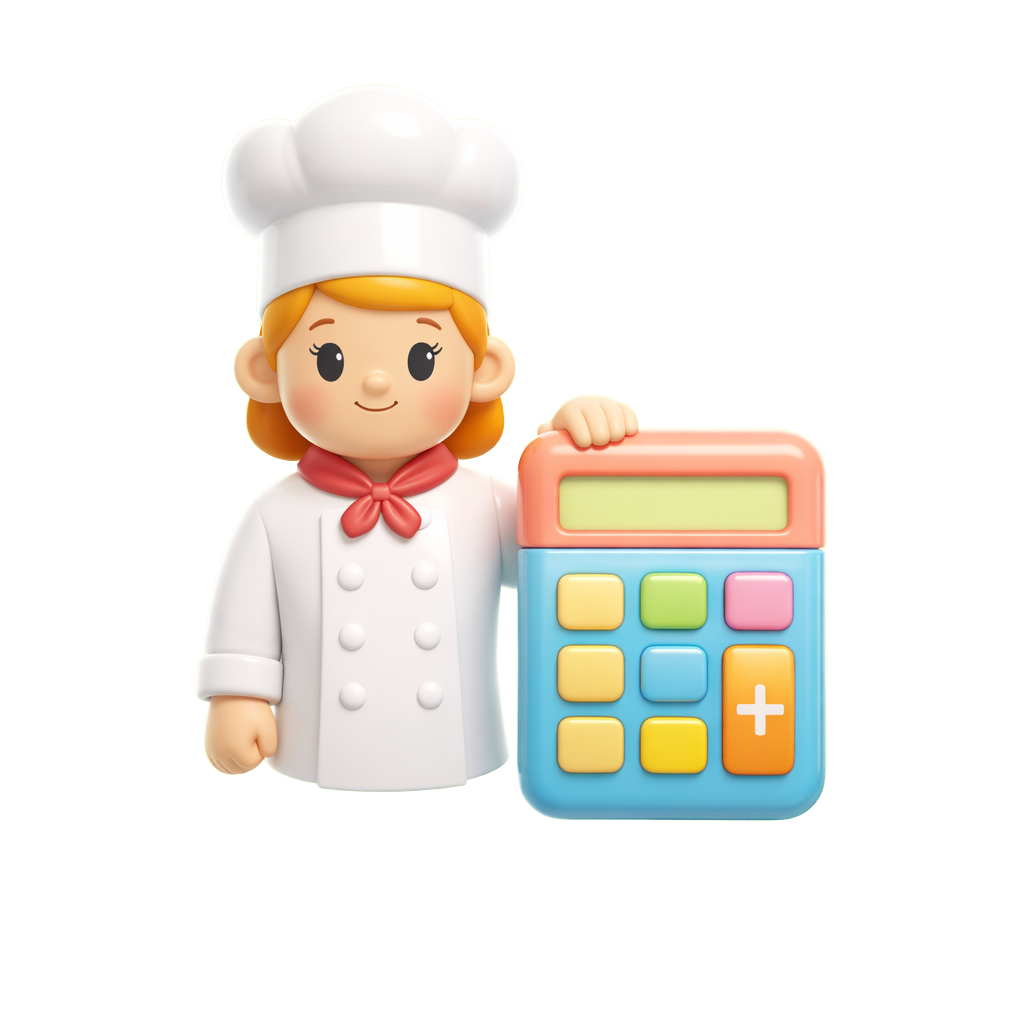 Chef calculando costos